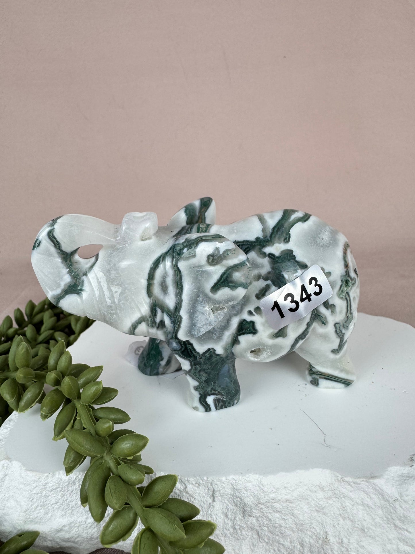 Mos agaat olifant #1343