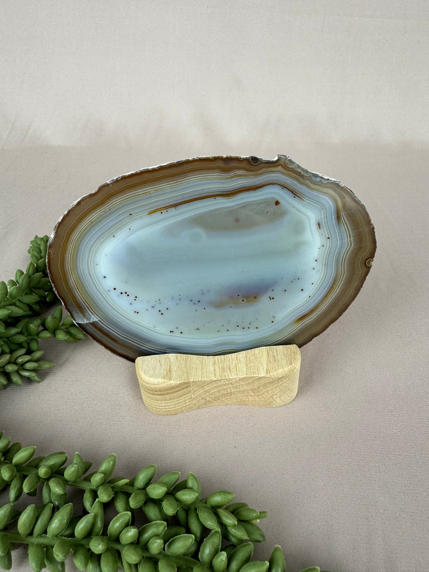 Houten houder met waxinelicht