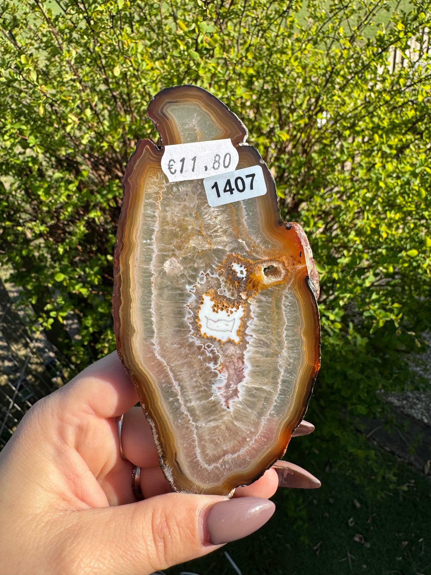 Agaat schijf #1407