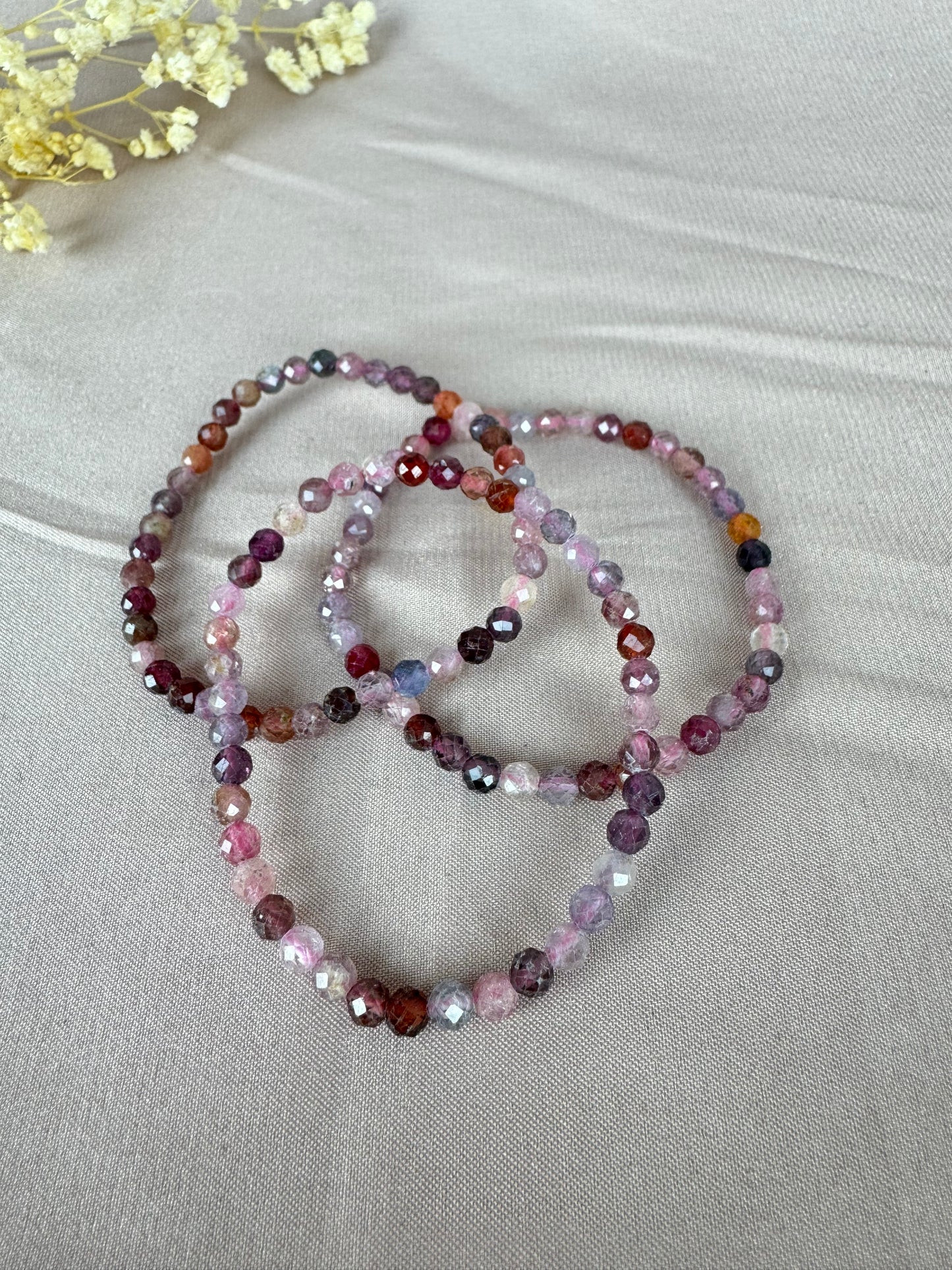 Armbanden Facet geslepen 4mm KLEIN