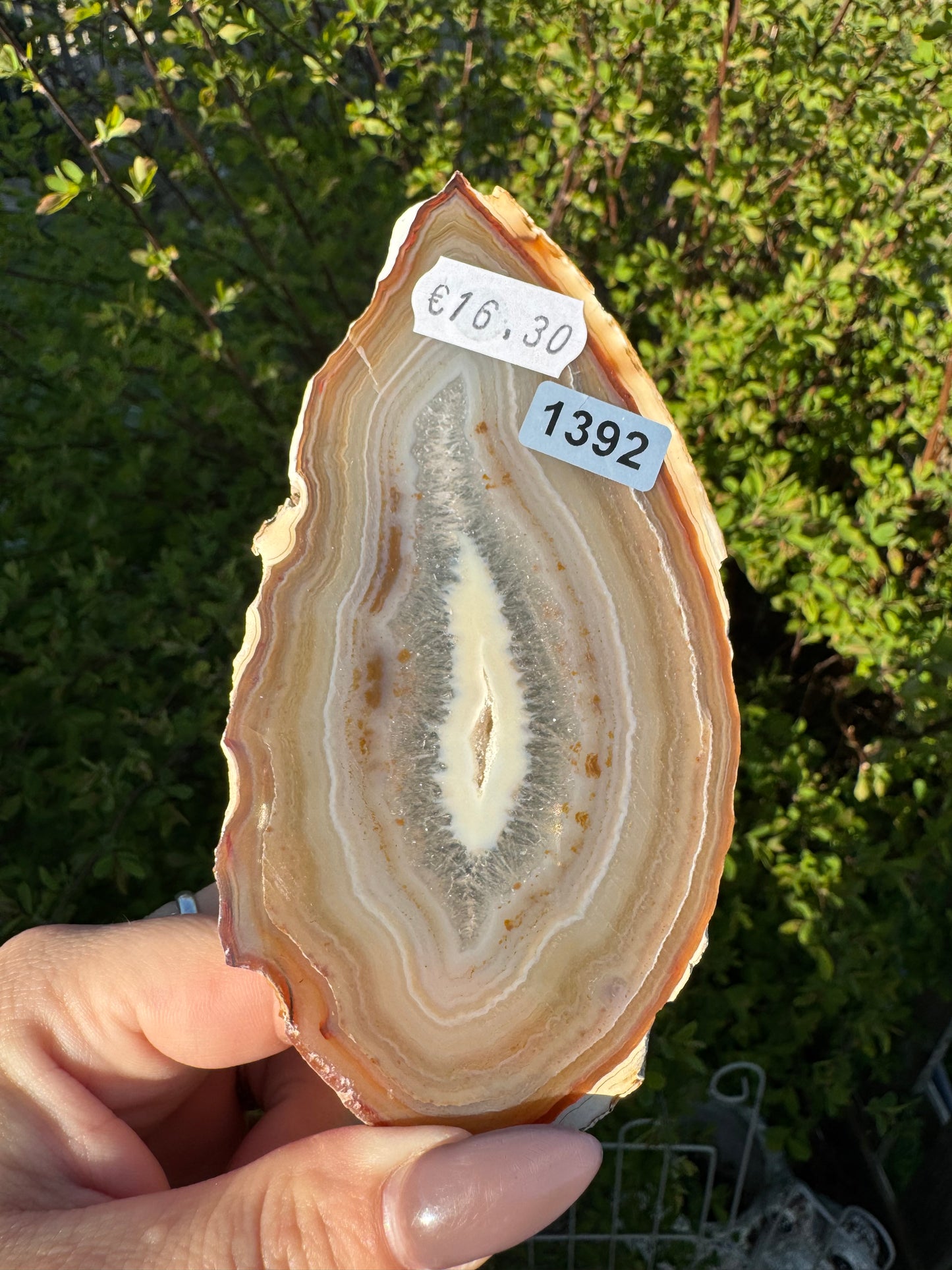 Agaat schijf #1392