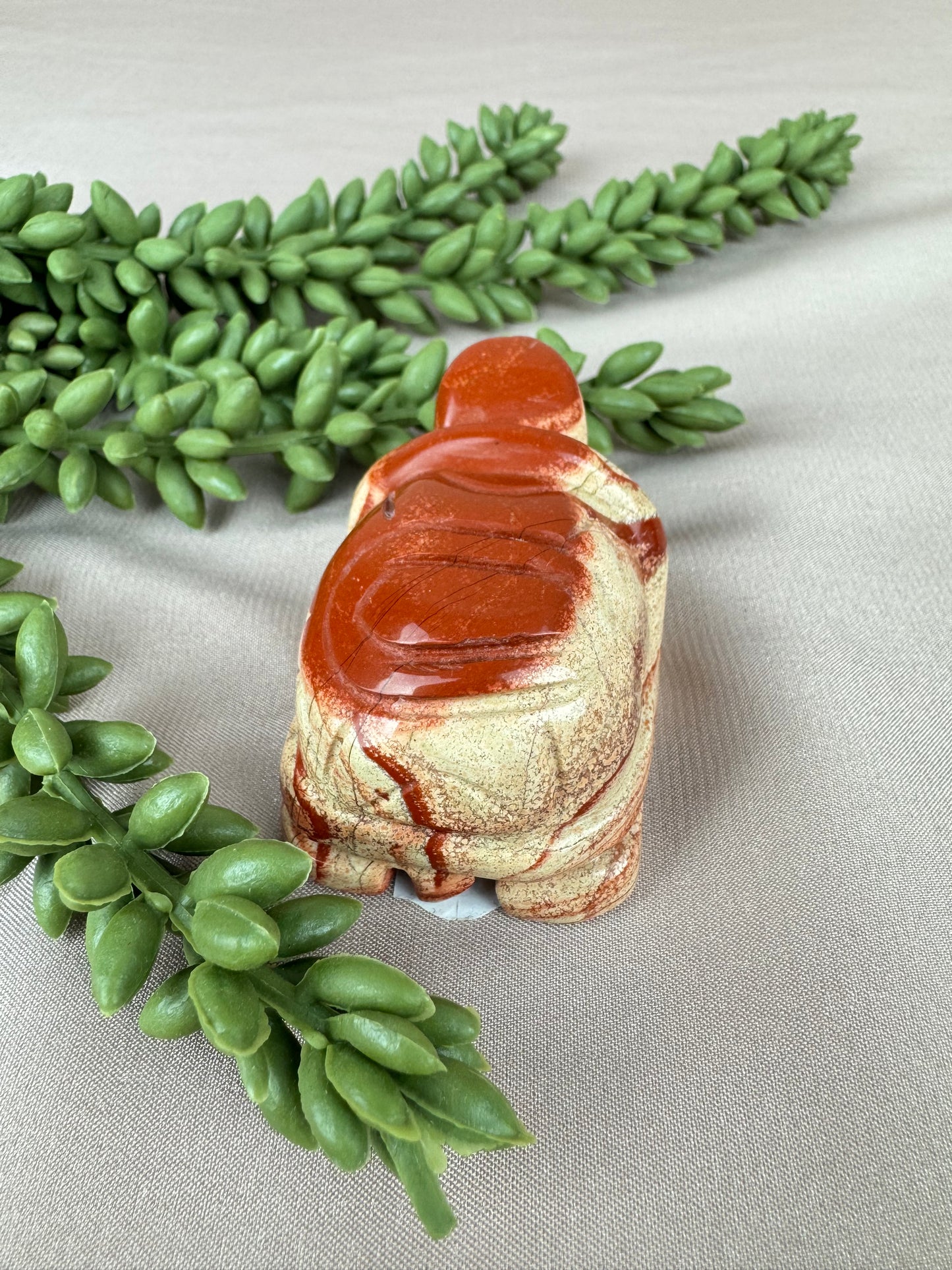 Schildpad rode jaspis