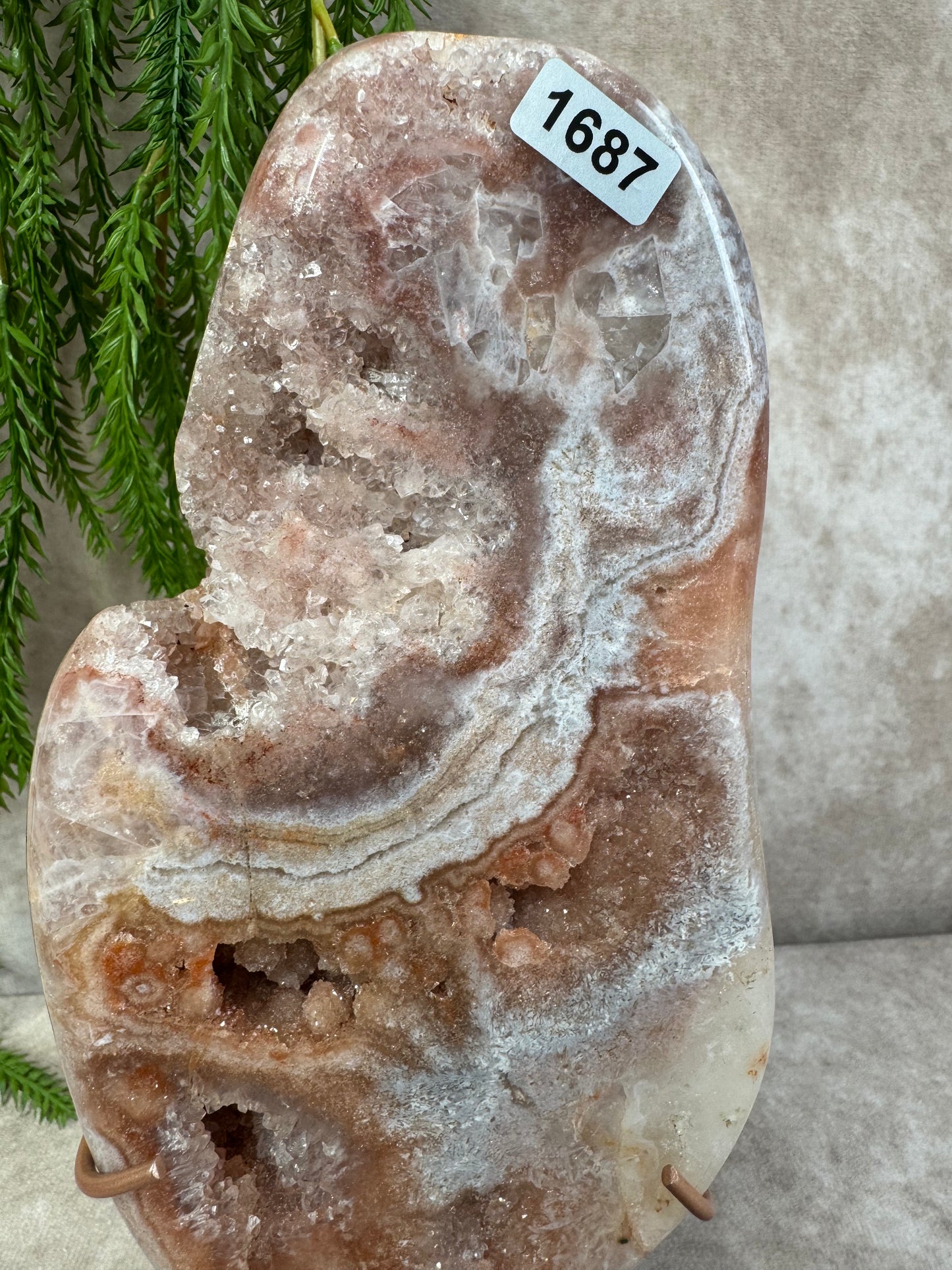 Roze amethist slab #1687