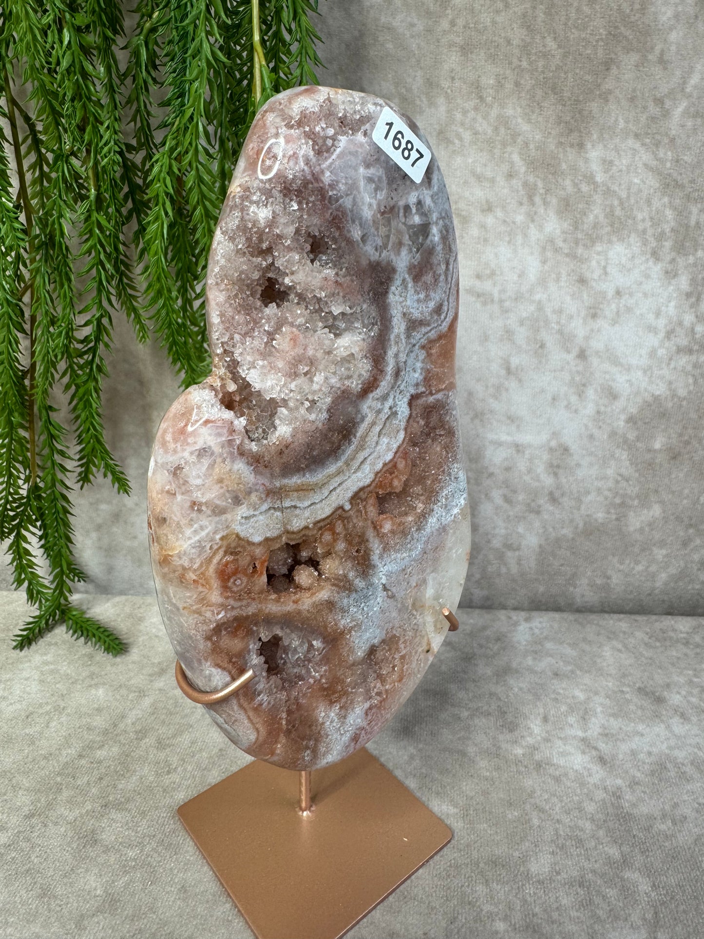 Roze amethist slab #1687