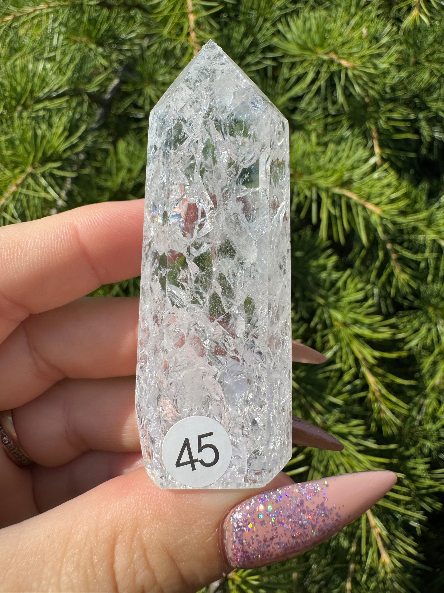 Crackle kwarts toren #45