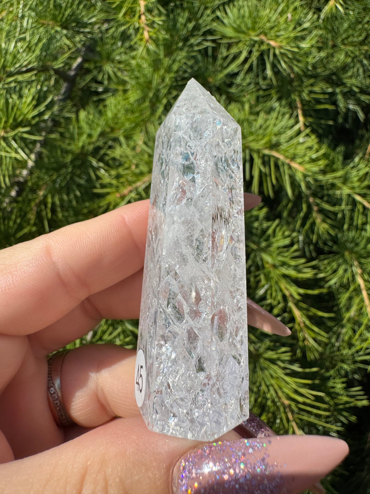 Crackle kwarts toren #45