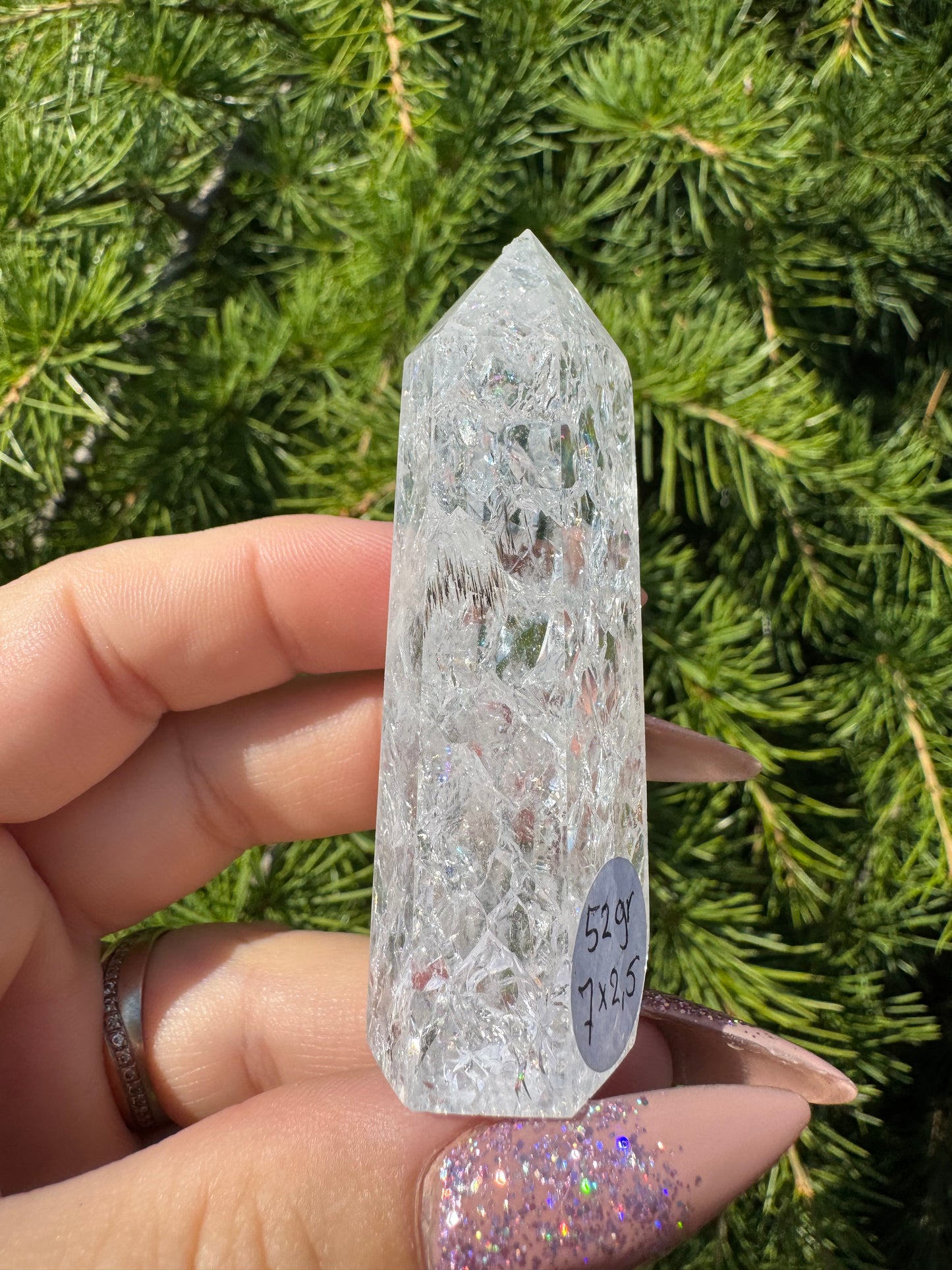Crackle kwarts toren #45