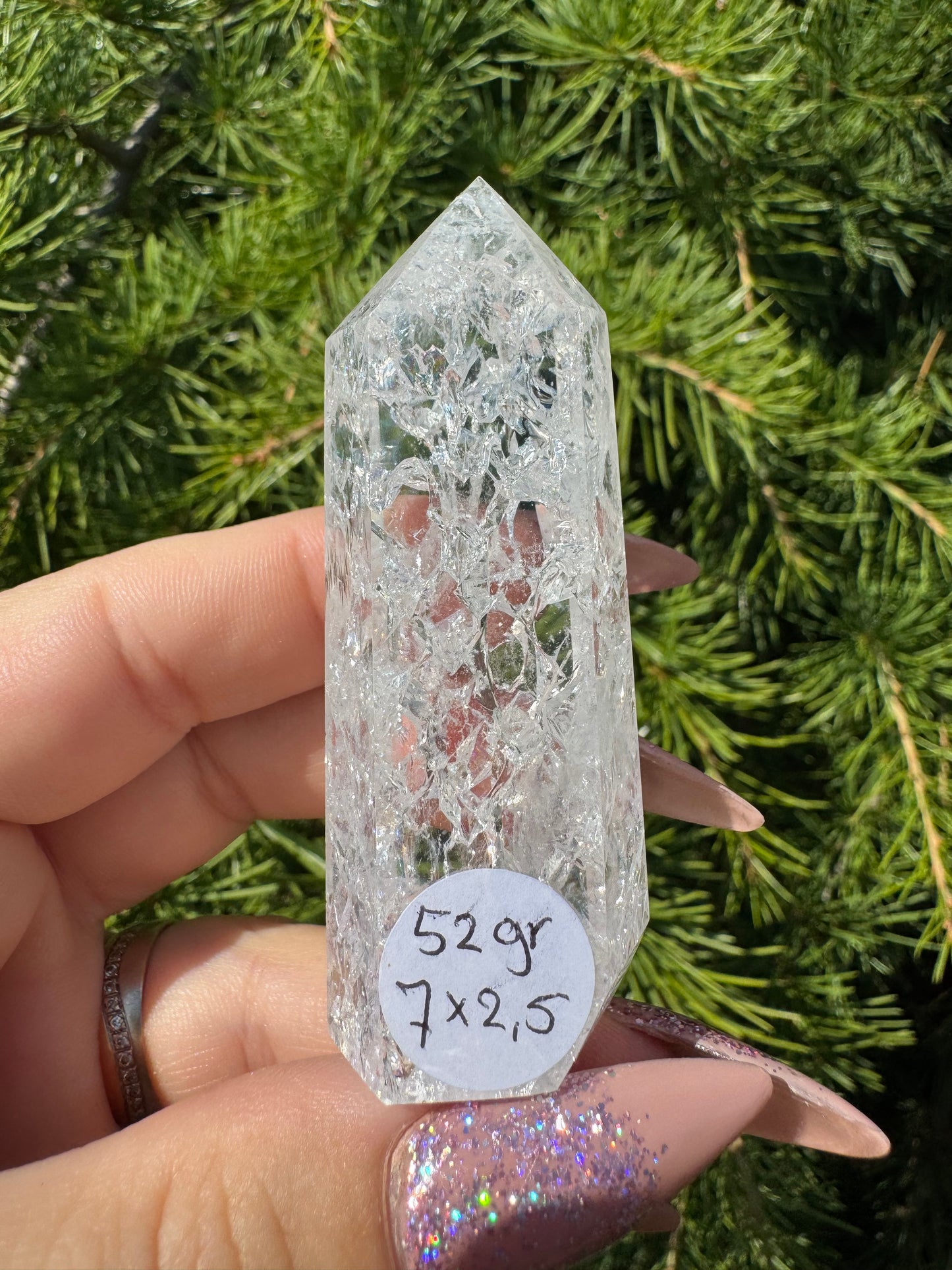 Crackle kwarts toren #45