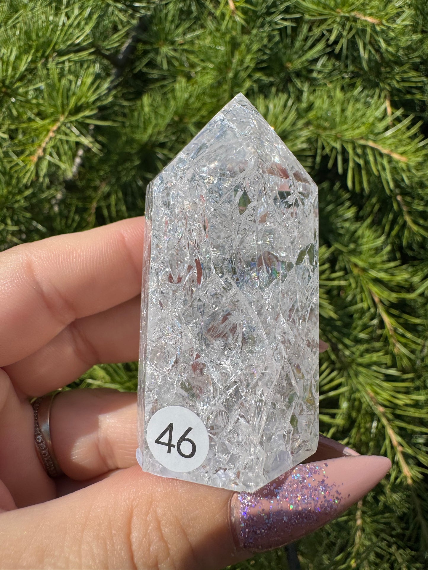 Crackle kwarts toren #46