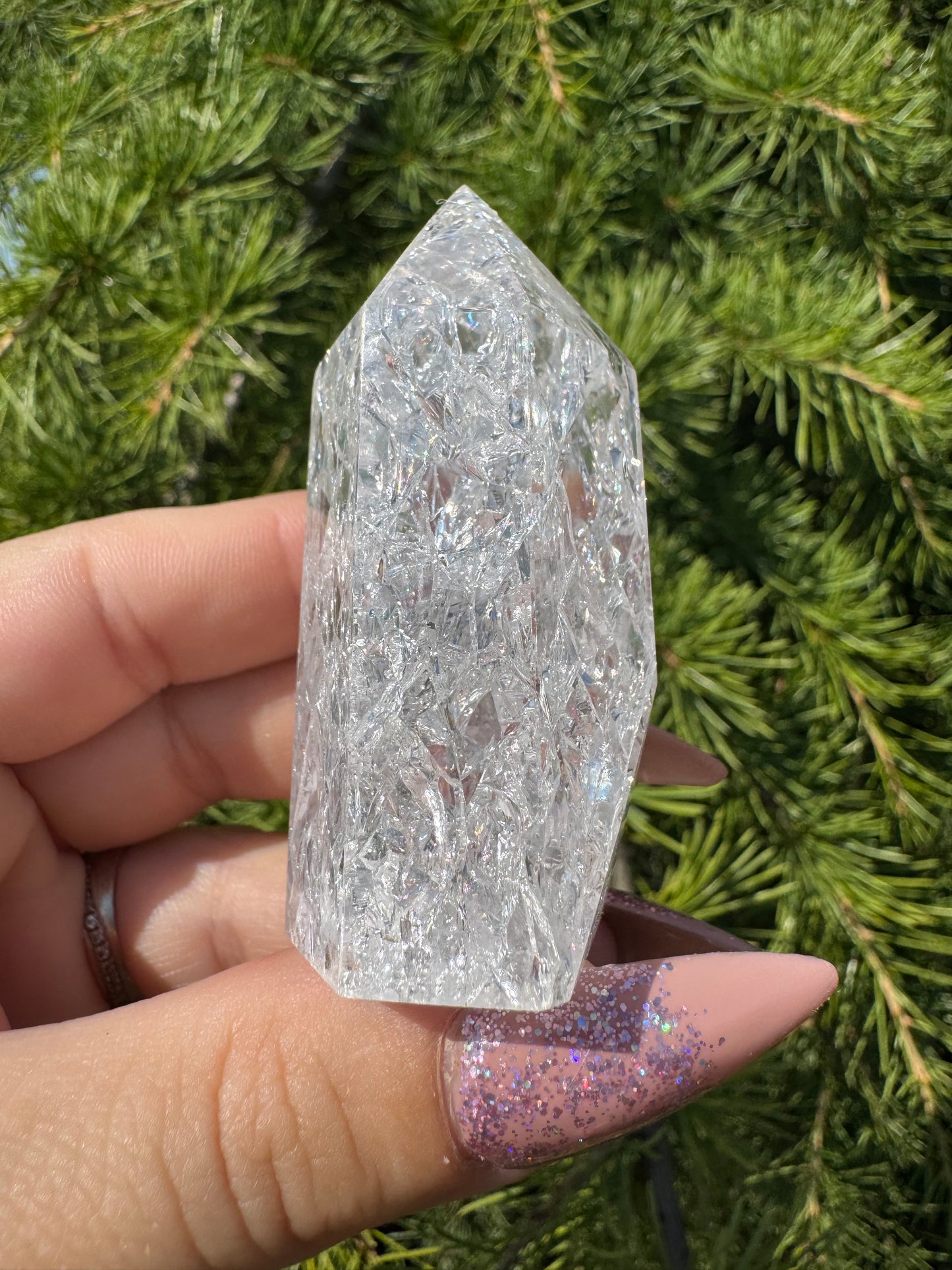 Crackle kwarts toren #46