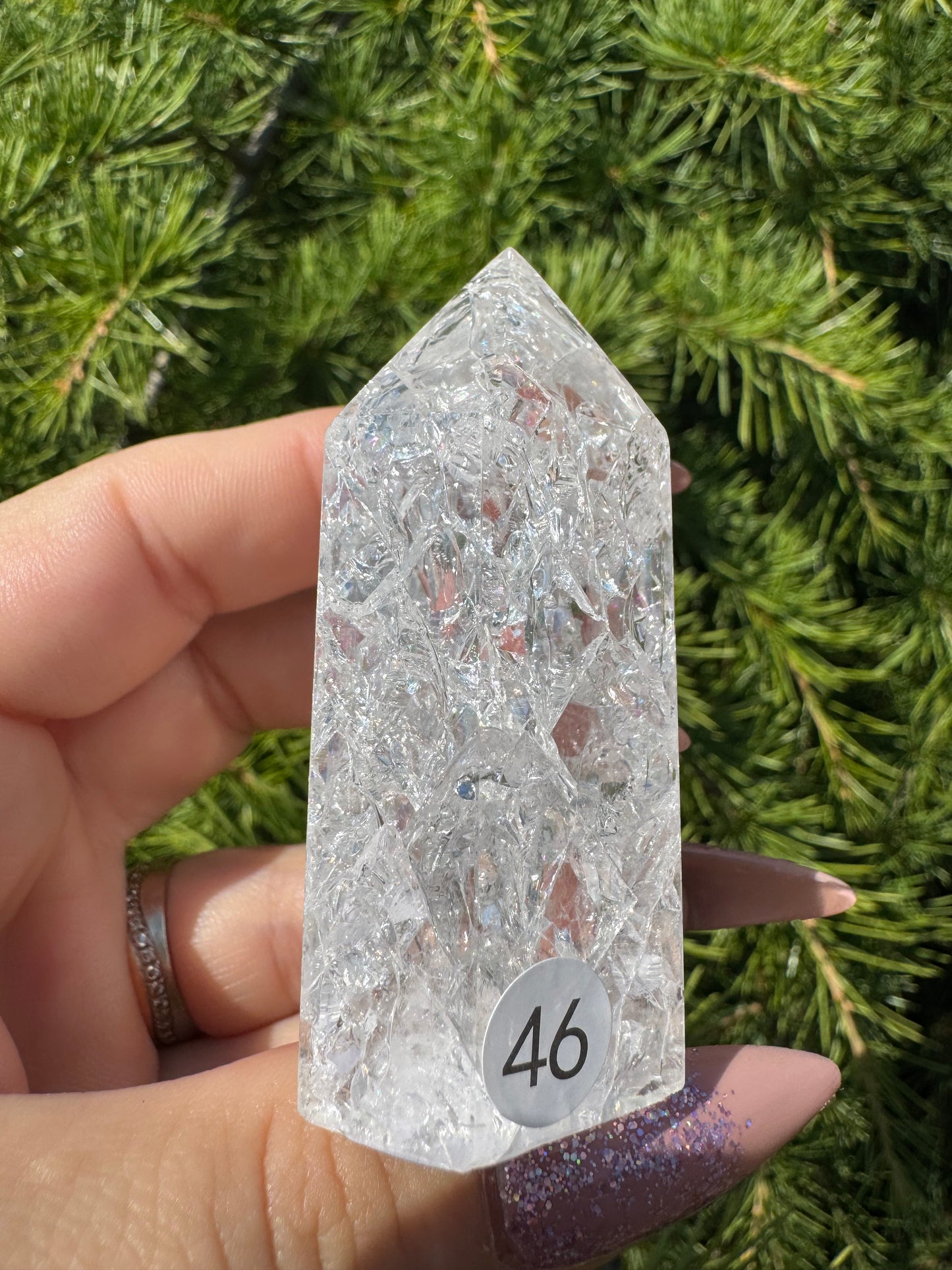 Crackle kwarts toren #46