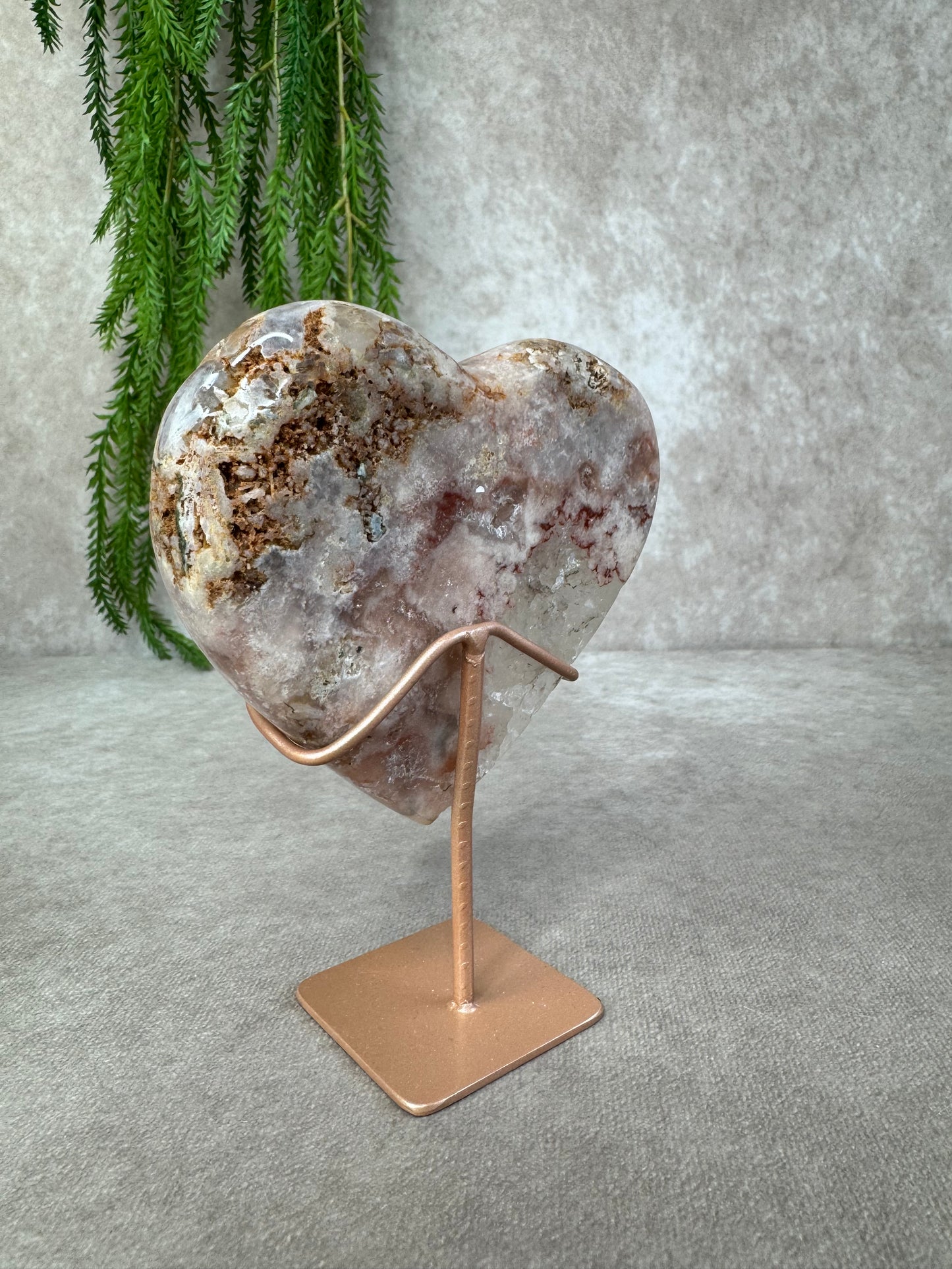 Roze amethist hart #1620