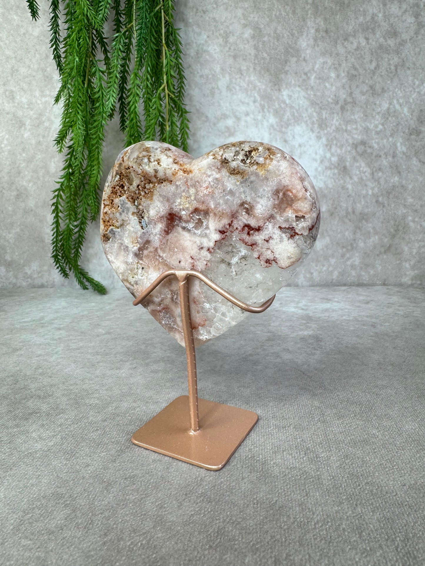 Roze amethist hart #1620