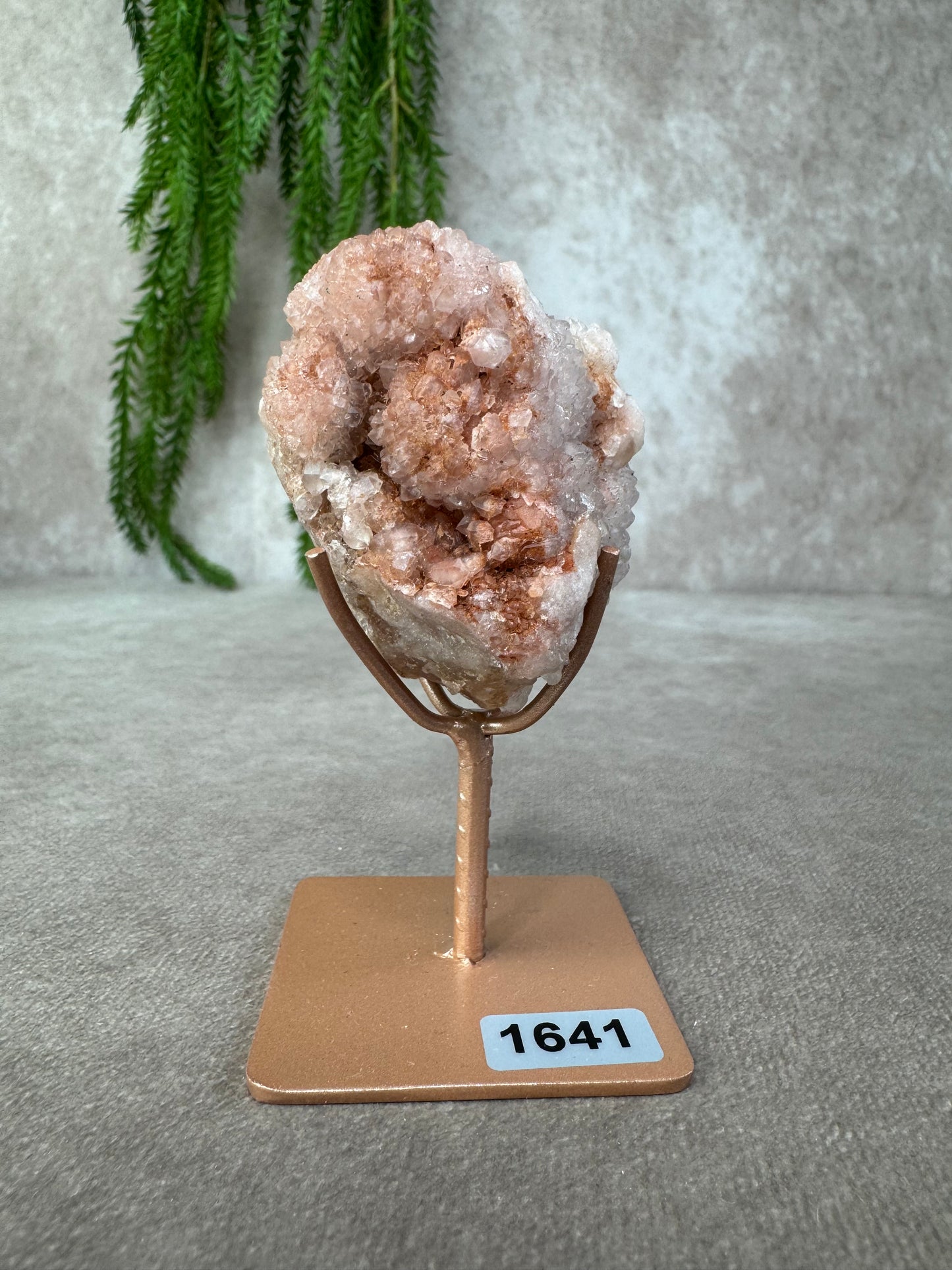 Roze amethis cluster op standaard #1641