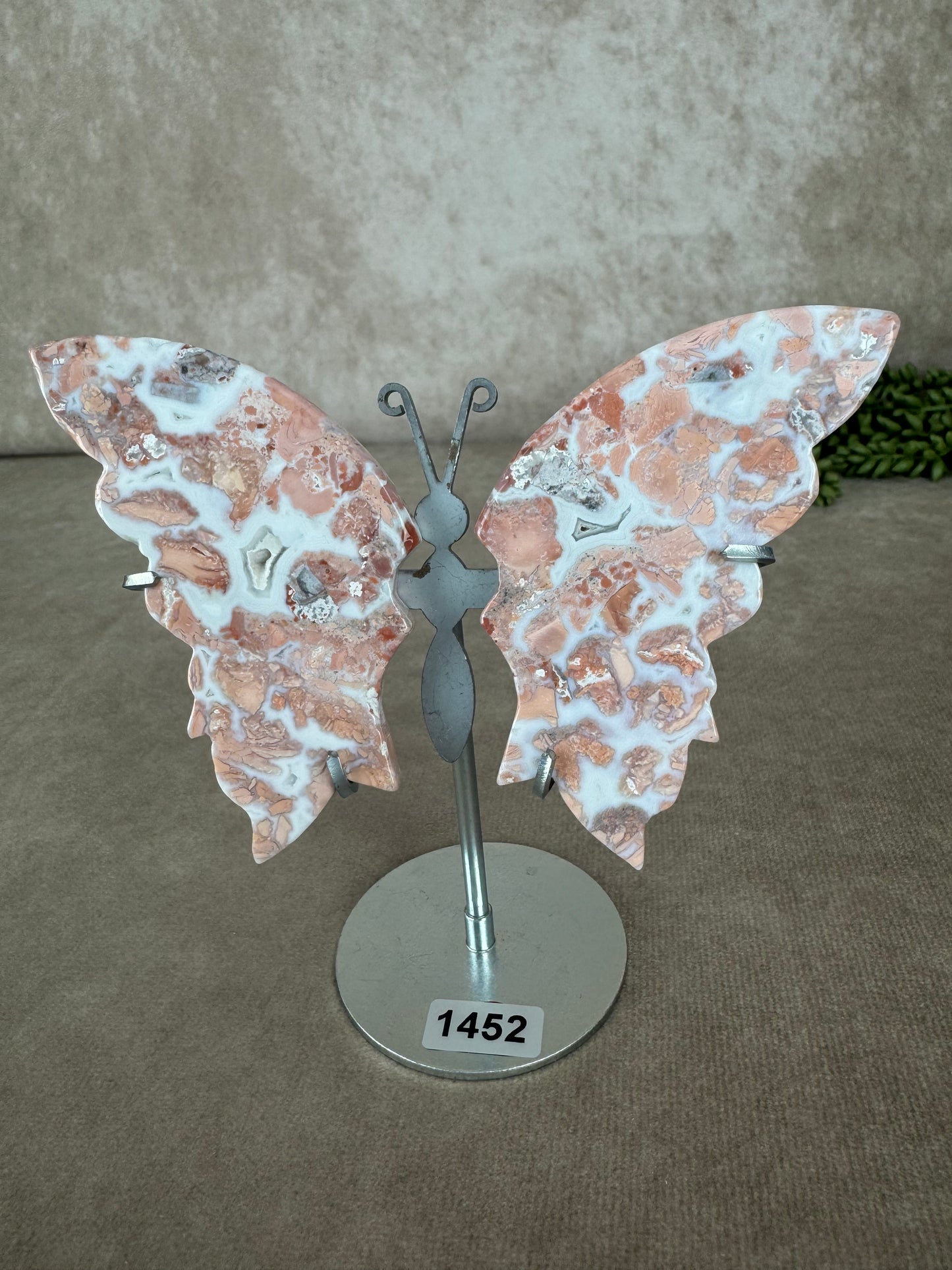 Roze agaat vlinder #1452