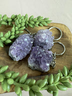 Sleutelhanger Amethist cluster