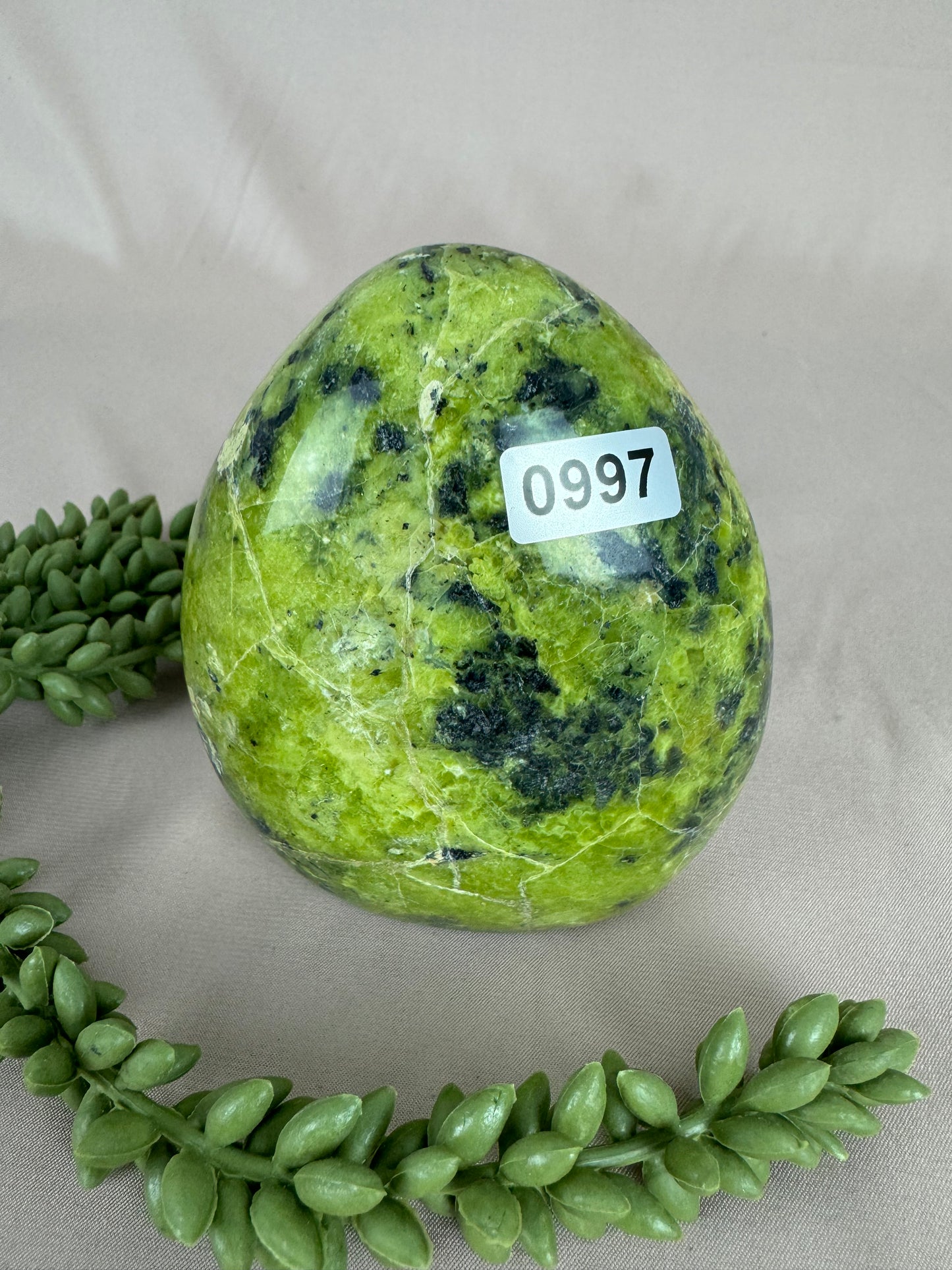 Sculptuur groene opaal #0997