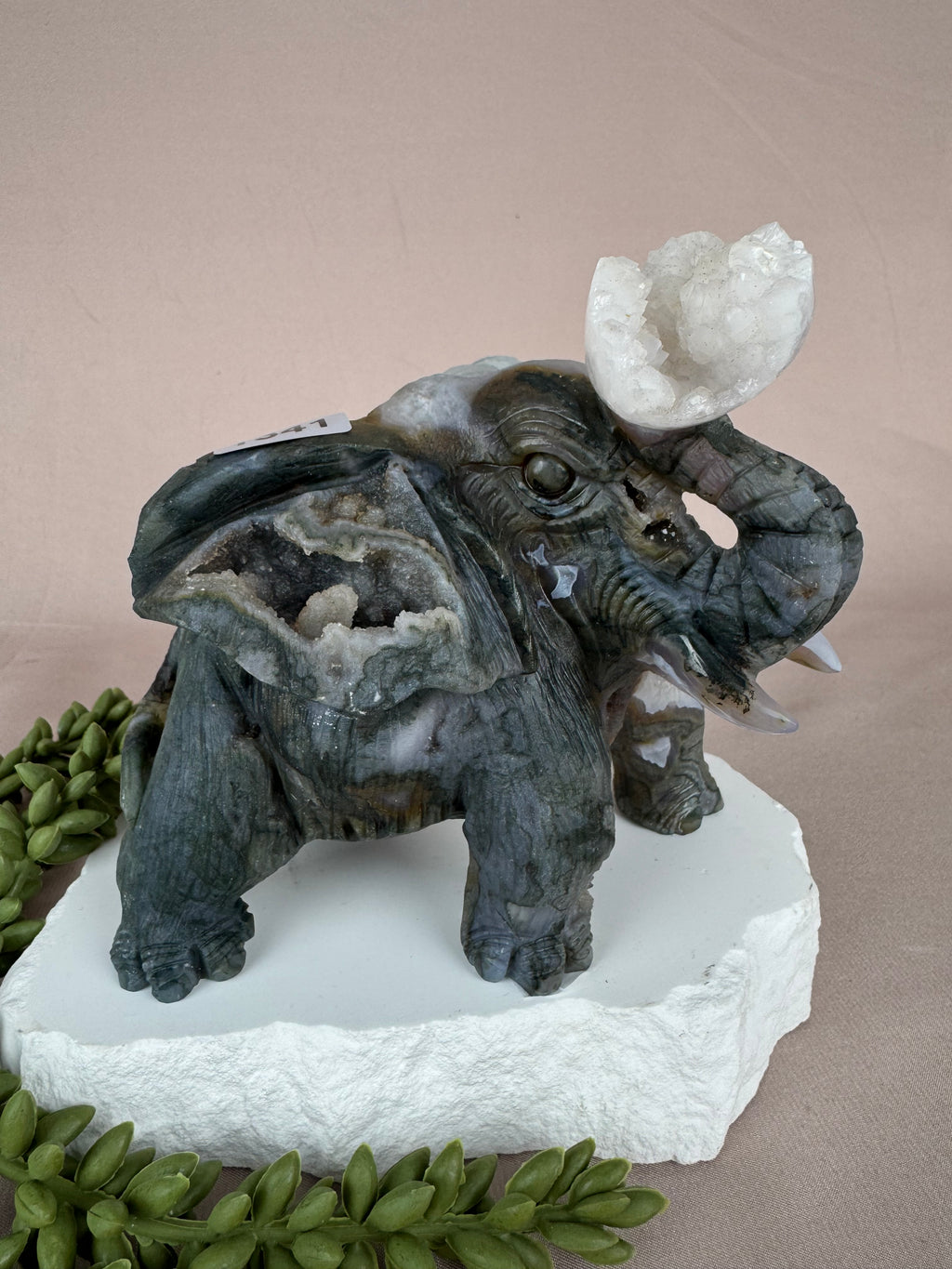 Mos agaat olifant #1341