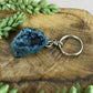 Sleutelhanger geode aura blauw