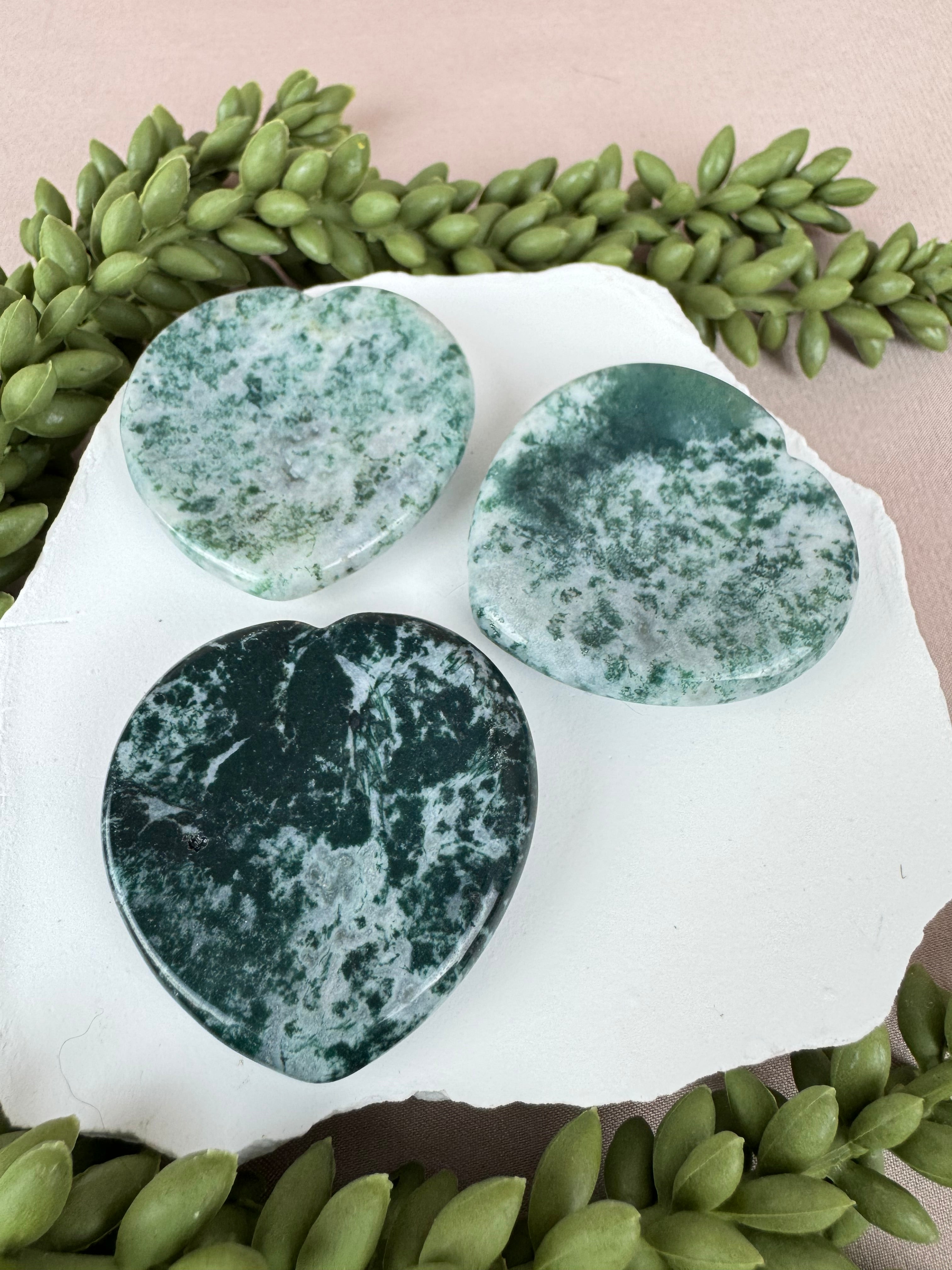 Worry stone mosagaat hart