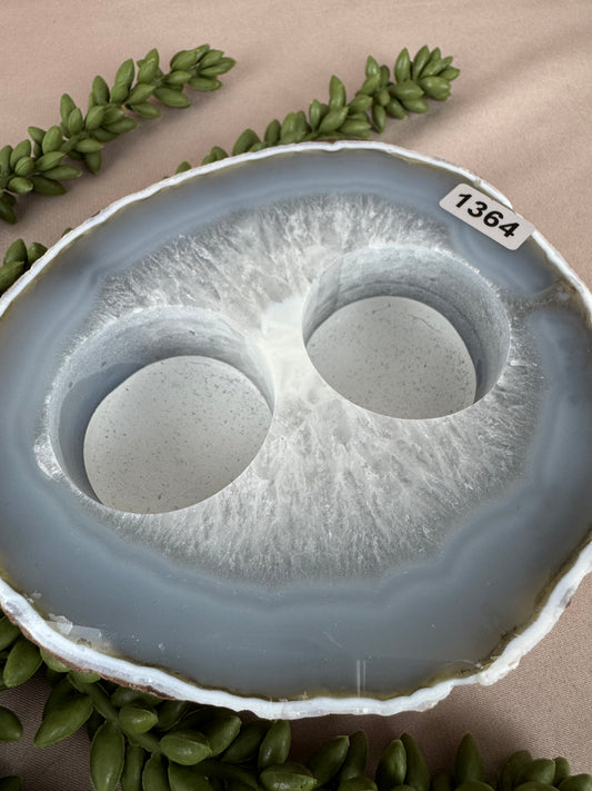 Agaat waxine plat #1364