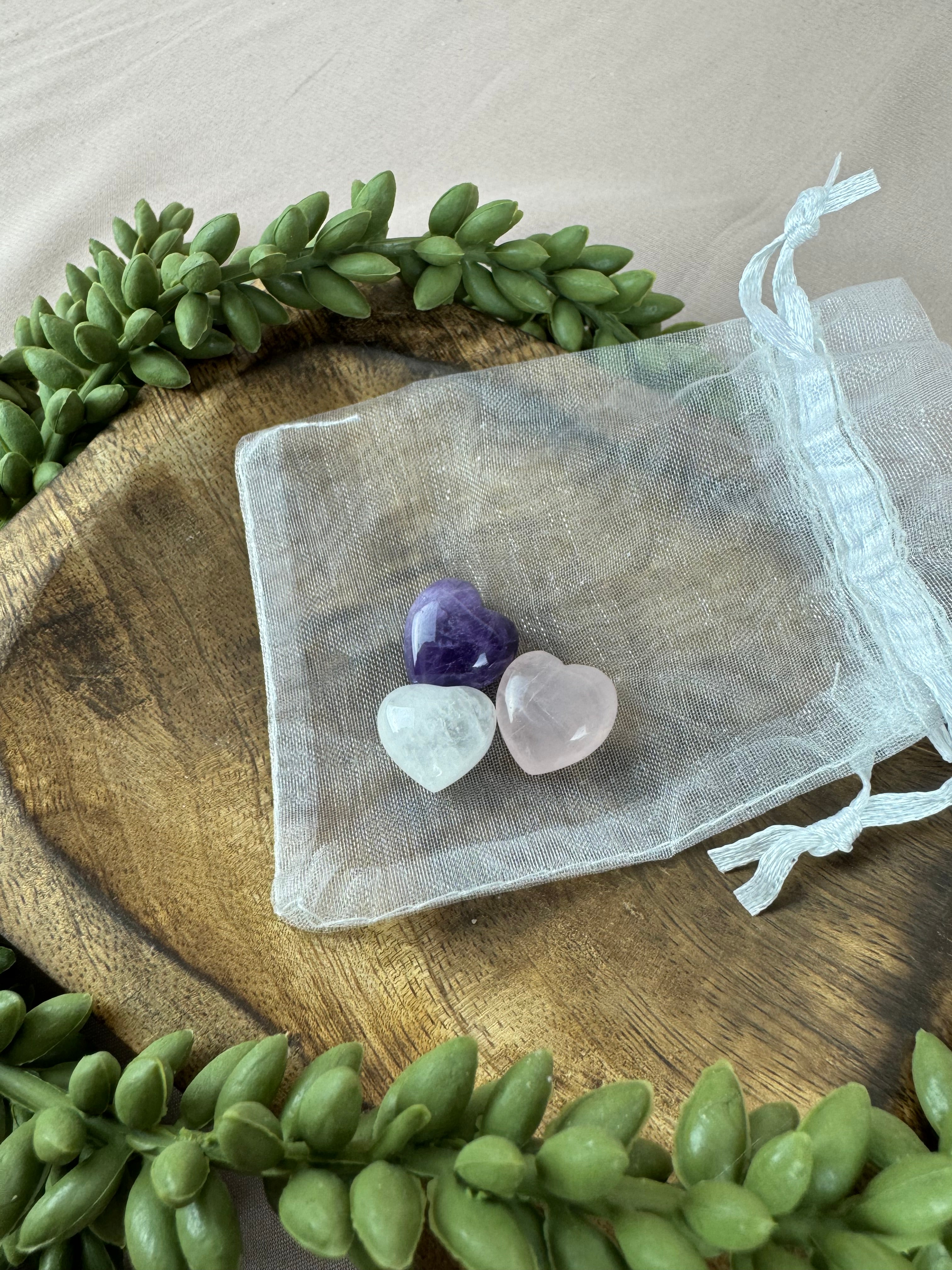 zakje gouden driehoek hartjes