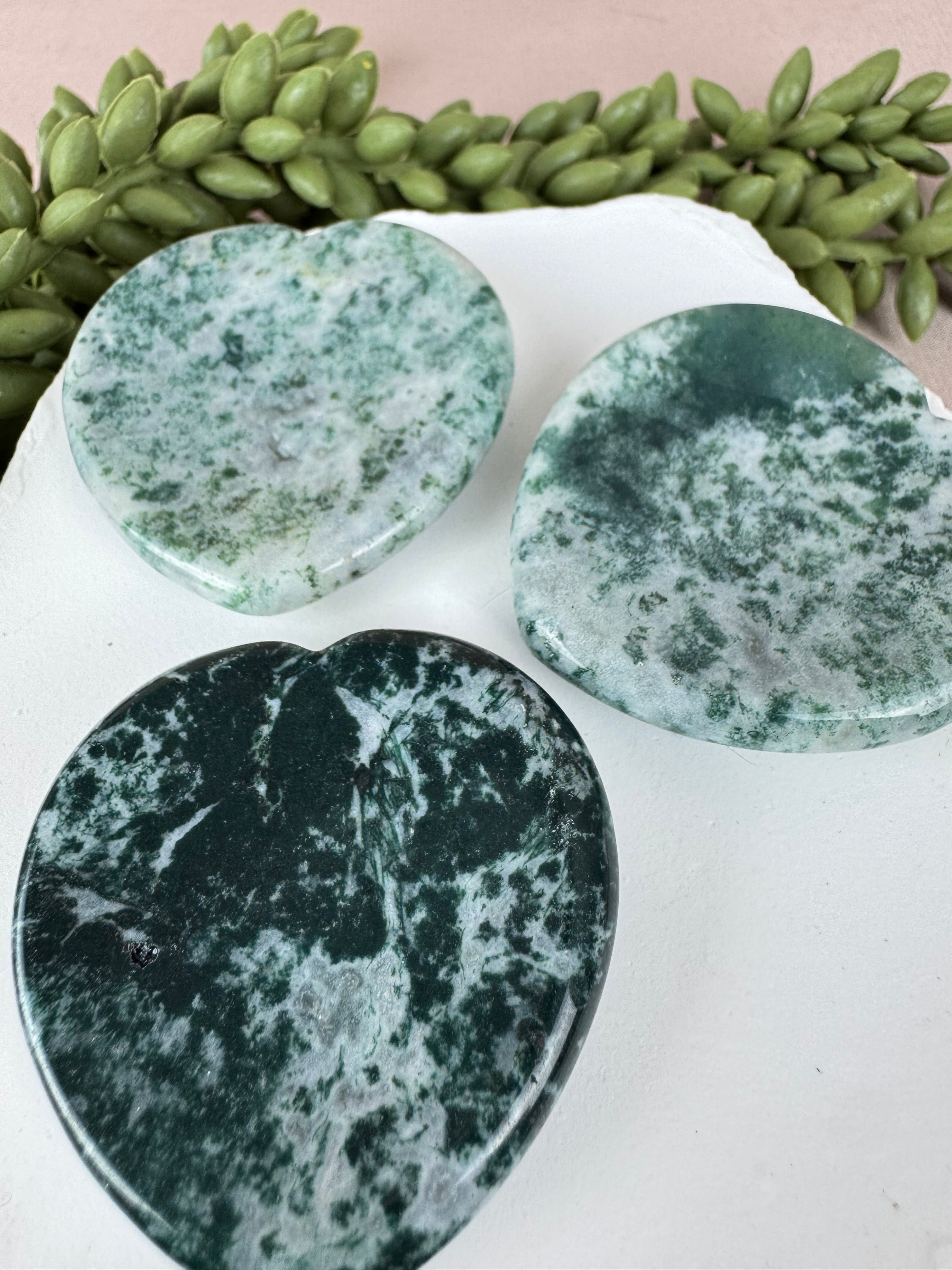 Worry stone mosagaat hart