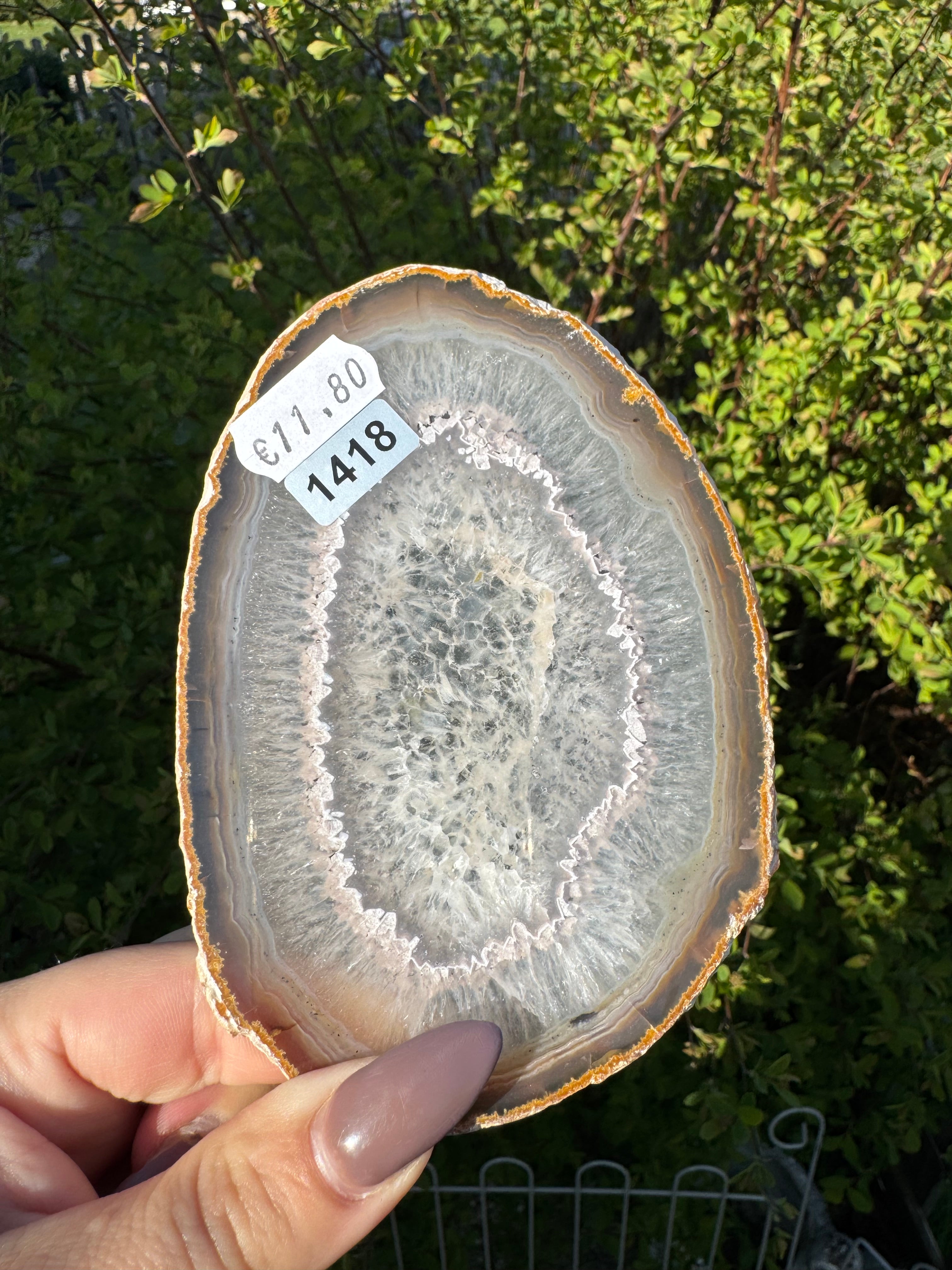 Agaat schijf #1418