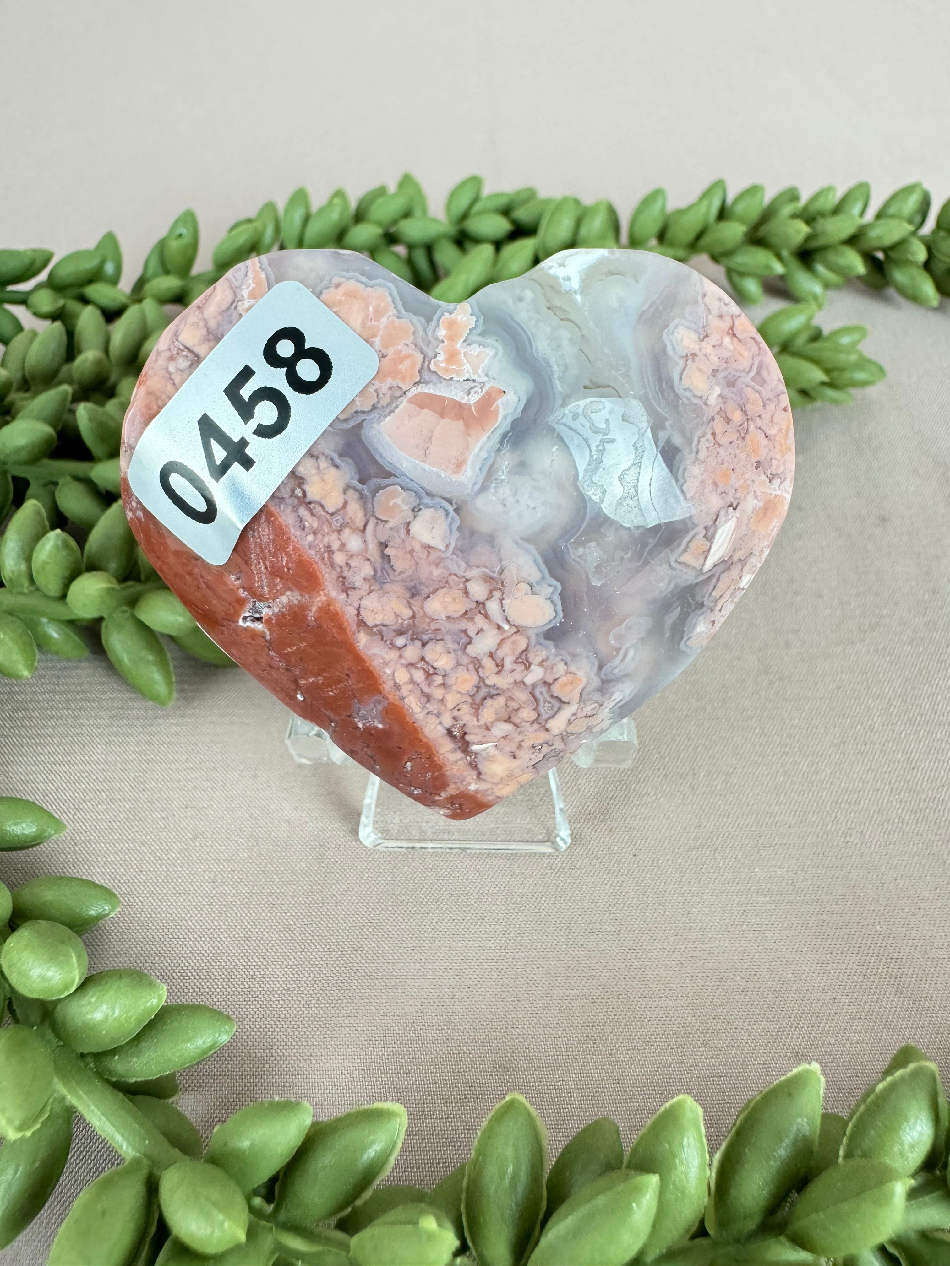 Hartje Roze agaat #0458