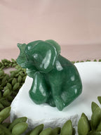 Olifant met baby aventurijn