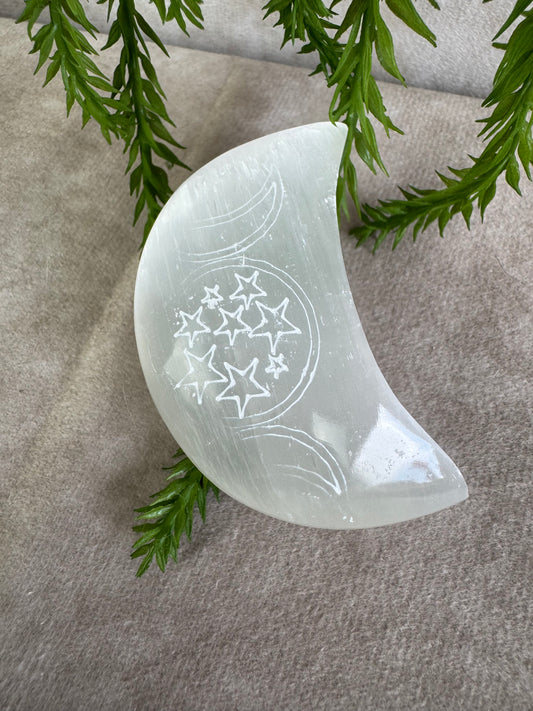 Seleniet maan met sterren