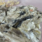 Cluster goude mica met toermalijn
