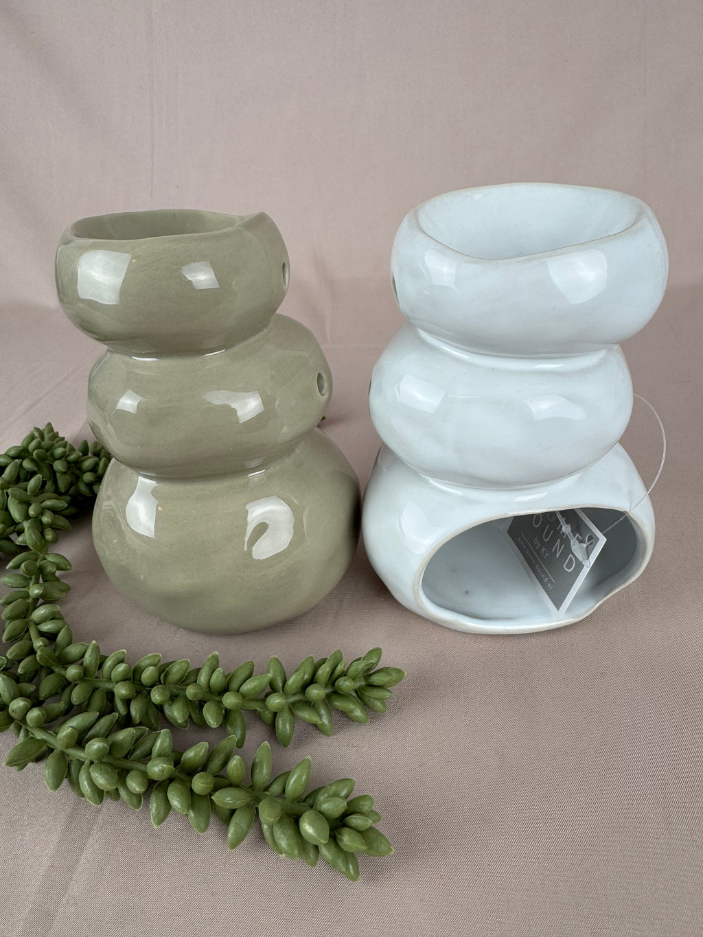 Wax brander Stenen stapel