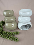 Wax brander Stenen stapel