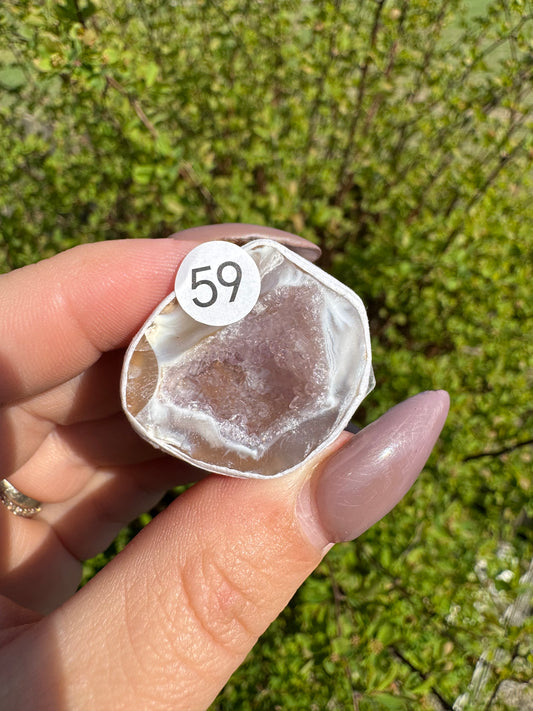 Agaat geode doos 4 met amethist