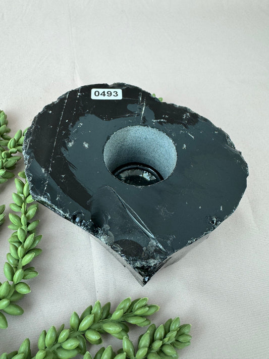 Obsidiaan waxine #0493