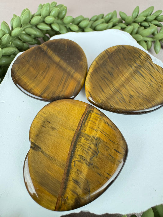 Worry stone tijgerog hart