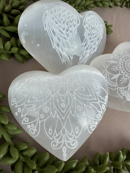 Seleniet hart met motief