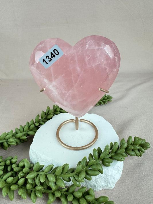 Rozenkwarts hart op standaard #1340