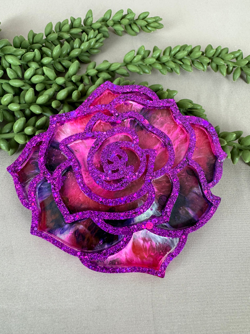 Epoxy Holografische vlinder en roos