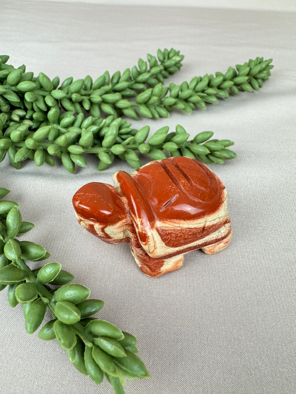 Schildpad rode jaspis