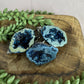 Sleutelhanger geode aura blauw