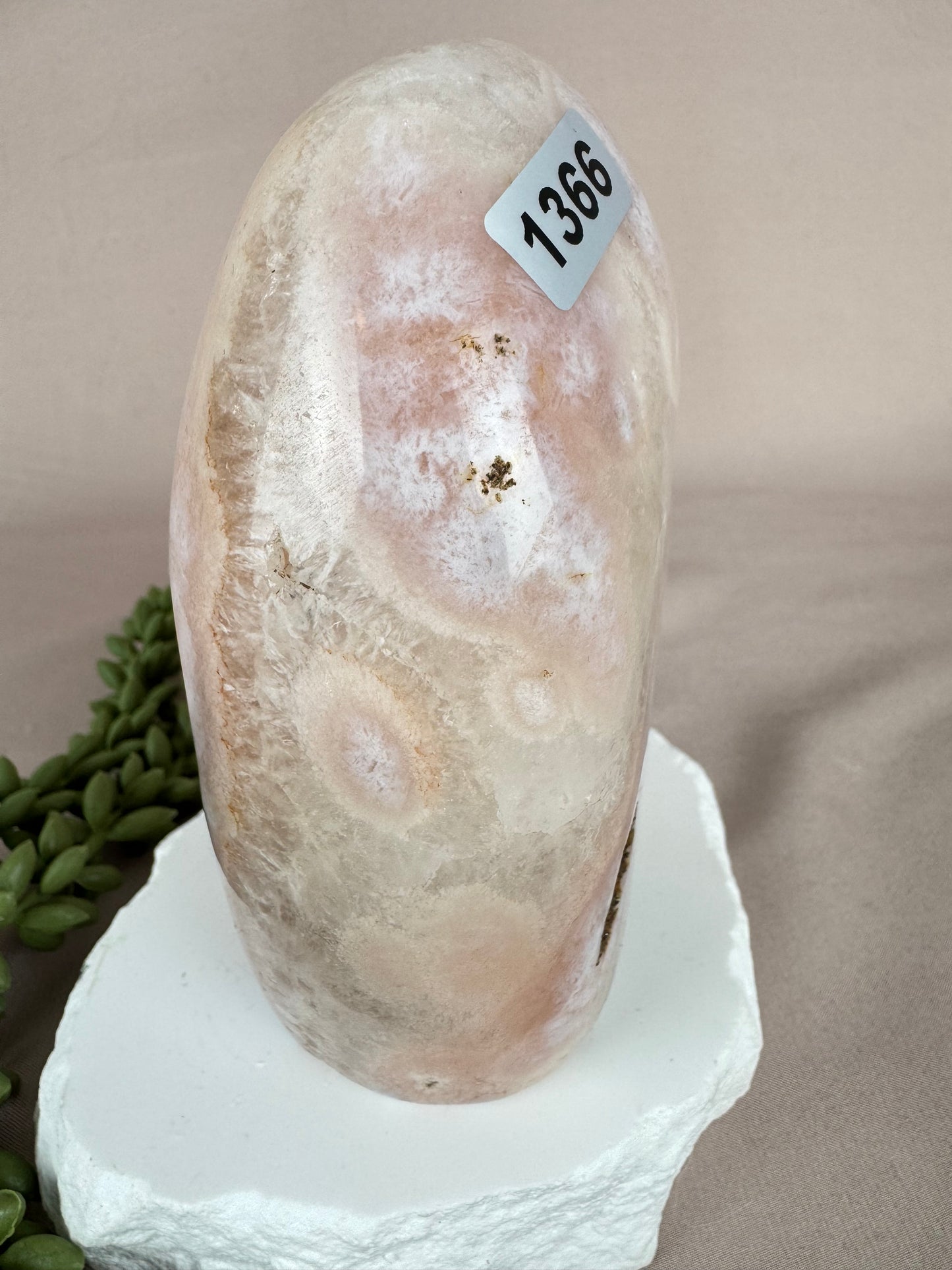 Bloem agaat met roze amethist freeform #1366