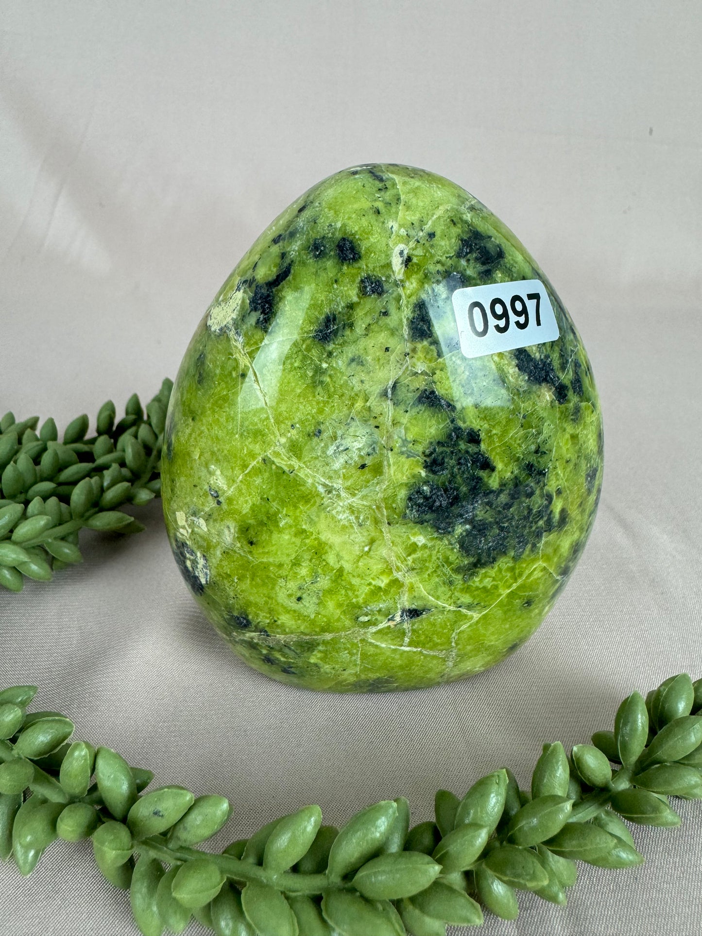 Sculptuur groene opaal #0997