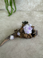 Bol houder Hout 1 amethist
