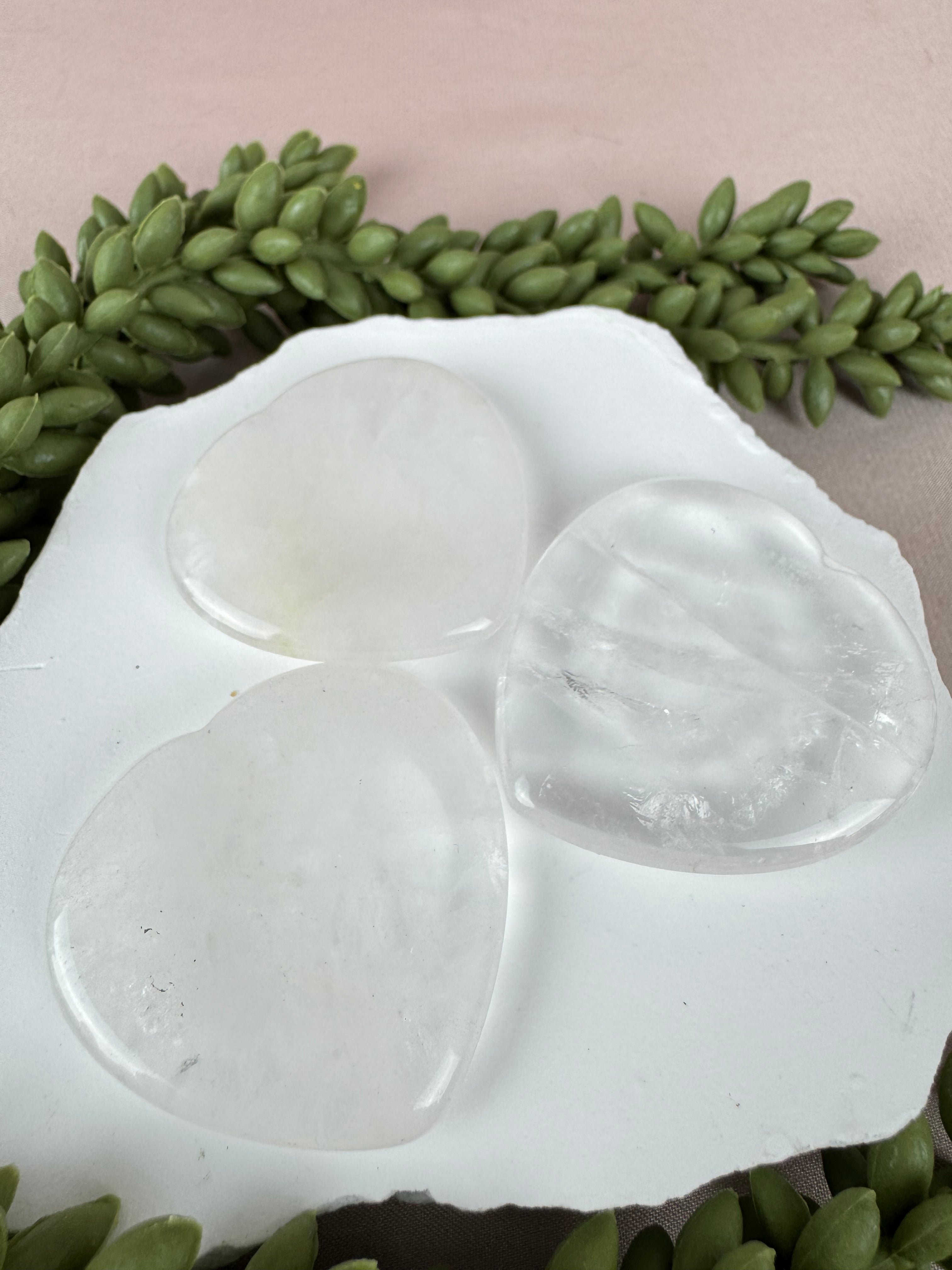 worry stone bergkristal hartje