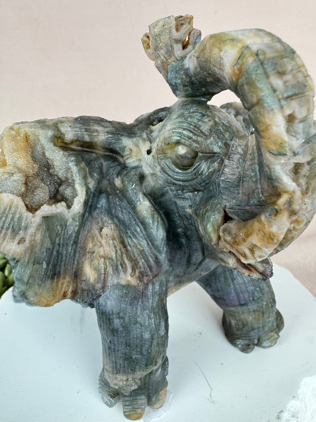 Mos agaat olifant #1352