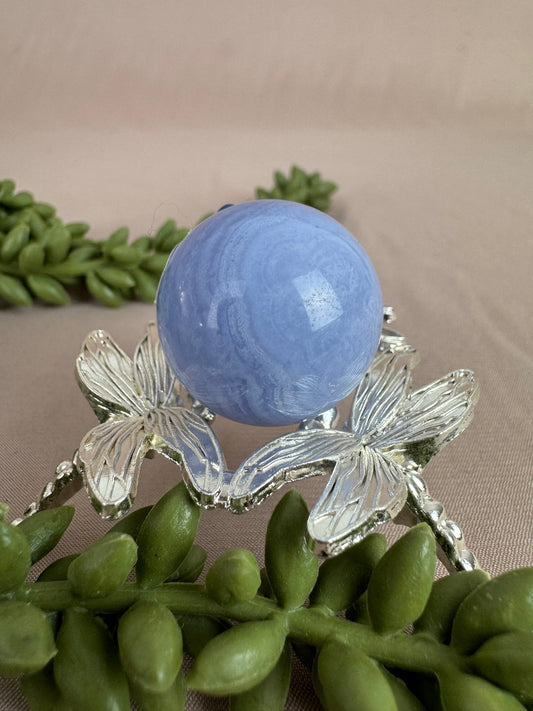 Bol blue lace agaat #1082