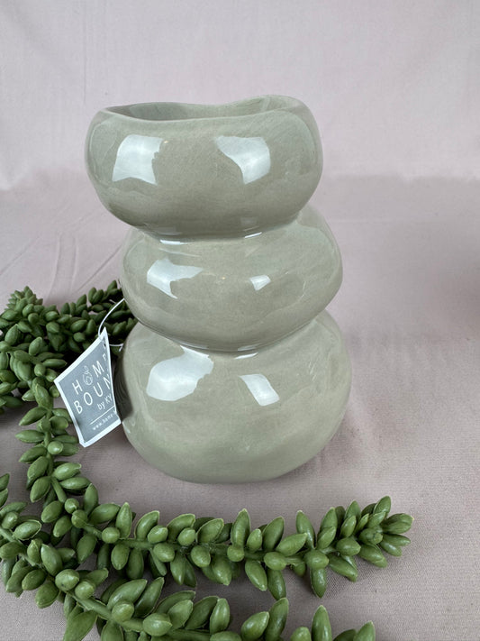 Wax brander Stenen stapel