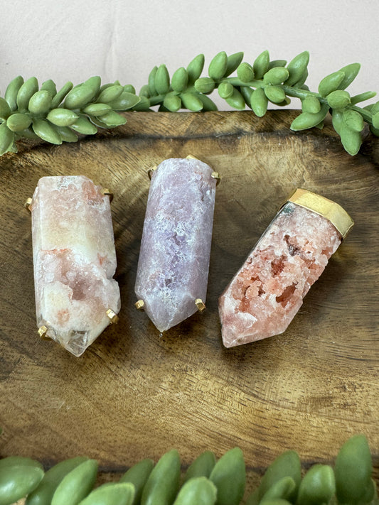 Hanger Roze amethist punt